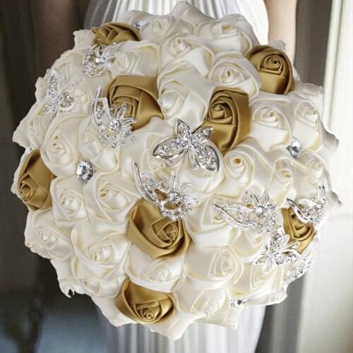1pc/lot Bride Wedding Artificial Flower With Pearl For Wedding Decoration