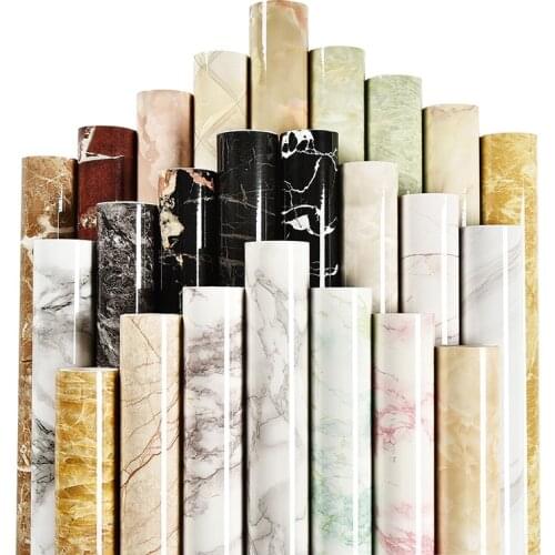10 meters thick self-adhesive wallpaper marble pattern stickers kitchen waterproof and oil-proof cabinet countertop furniture re