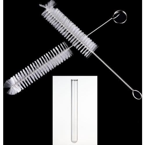 2pcs Reusable Metal Cleaner Brush Test Tube Bottle Cleaning Tool Straws Pipe Test Tube Cleaning Brushes Laboratory Supplies