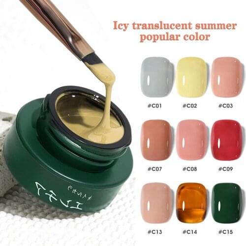 48Colors 5ml Nail Art Gel Japanese Style Ice Penetration Natural Popular Color Nail Special Solid Canned Gel Summer Decorating