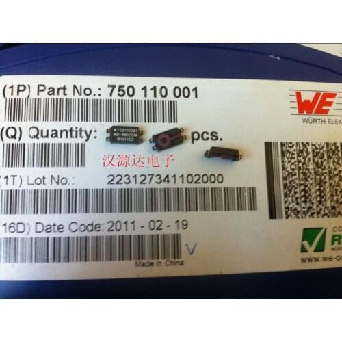 750110001 2X220UH 1: 1 transformers patch common mode filter 8.5X4X2MM WE