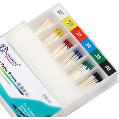 Absorbent Paper Points 15-40# Dental Root Cancel files Endodontics Cotton Fiber Tips Dentist Product Materials