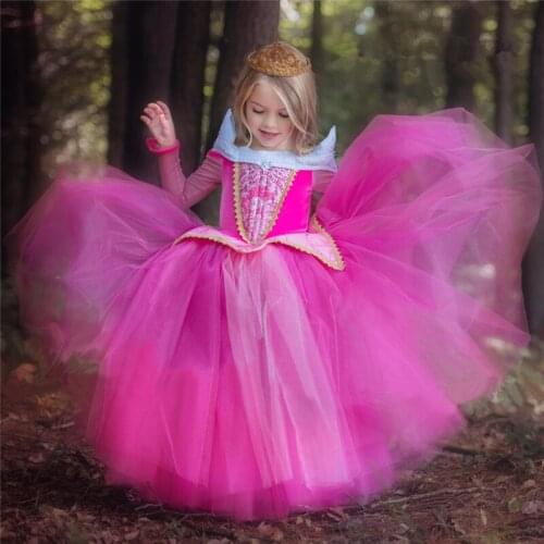 Snow White Princess Dress Up For Girl Cosplay Lace Vintage Costume For Children Sequined Tulle Long Sleeve Tutu Clothing For Kid