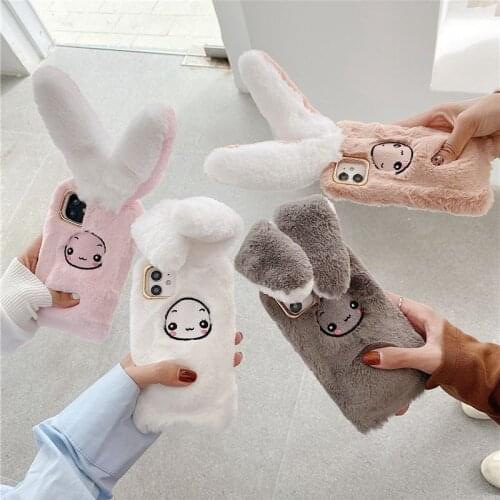 Lovely little fairy style plush bunny ears for iPhone12 11Pro Max X XS MAX XR 6 7 8 trend Mobile Cover