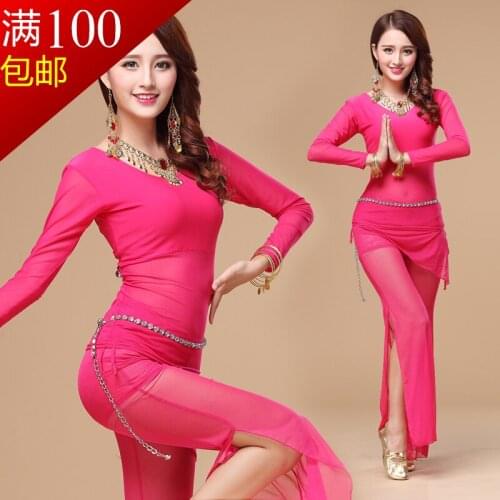 2017 Hot Sale Bellydance Belly Dance For Oriental Costumes Woman India Square Suits Top&pantskirt Costume Professionalss48 +k72