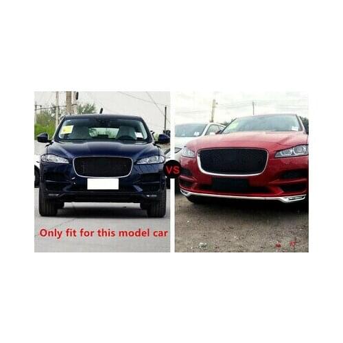 ABS Matte Front Bumper Lid Cover Trim 3pcs For Jaguar F-Pace X761 2016 - 2019