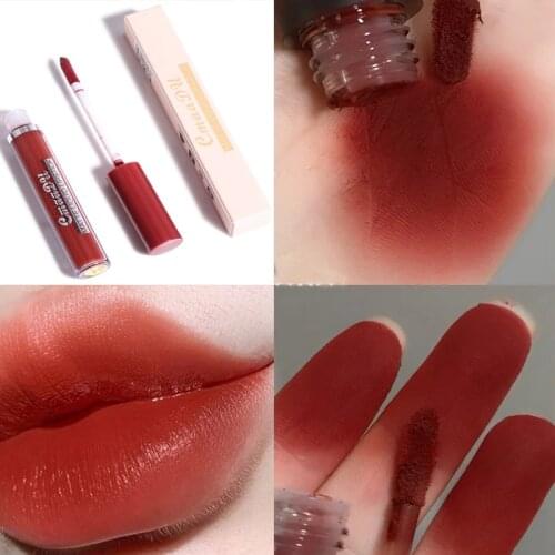 10 Color Matte Sexy Lipstick Non-stick Cup Long Lasting Waterproof Natural Moisturizing Red Makeup Liquid Lip Gloss Lips Makeup
