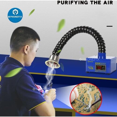 Mechanic FUME Extractor Desktop Laser Soldering Smoke Purifier Machine Exhaust Dust Extractor for Phone Repair Welding Absorbing