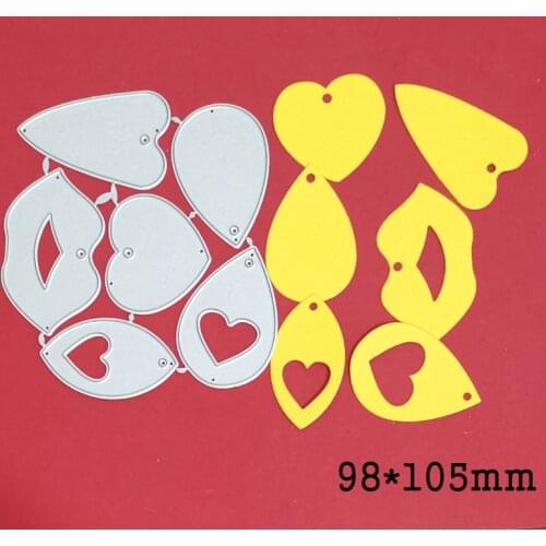 Metal Cutting Dies Lip Heart Earring 2021 New Knife Blade Die Stencils for Craft Scrapbook Greeting Card Making Die Template