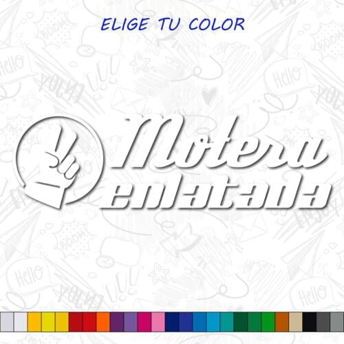 MOTERA CANNED BUMPER STICKER VINYL FOR CAR WITH SALUTE motero 5X15CM