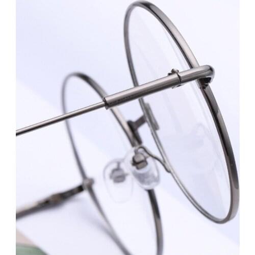 MGHBHS Mens Myopia Glasses Ladies Metal Round Frame Finished Optical Glasses Flat Glasses Frame -1.0 ~~ -5.0