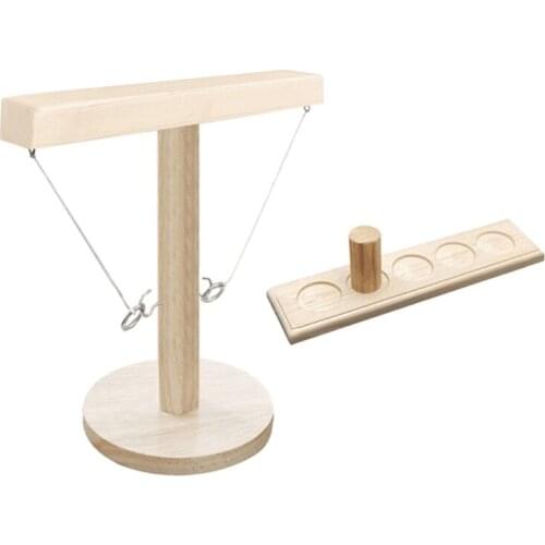 69HD Wooden Ring Toss Hooks Set for Kids and Adults Handmade Toss Tailgating Game Indoor or Outdoor Family Bars Interactive