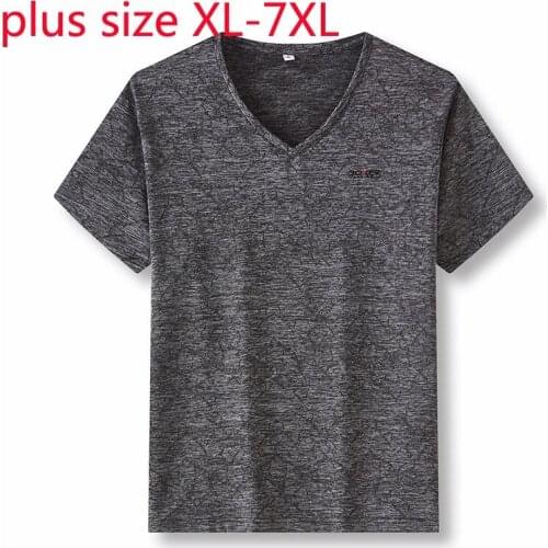 New Arrival Fashion Super Large Summer Men Quick Drying Short Sleeve Men T Shirt Plus Size XL 2XL 3XL 4XL 5XL 6XL 7XL
