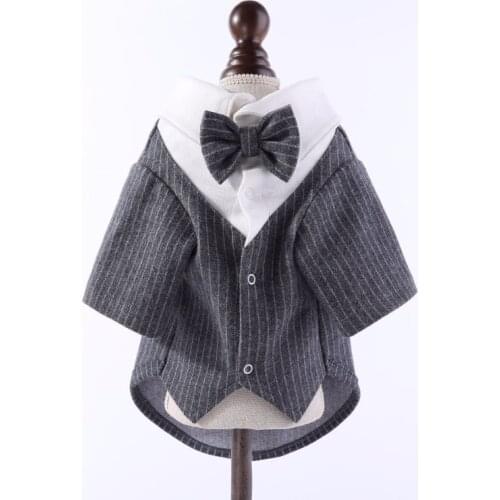 Pet Clothing for Dog Coat Wedding Suit Boy Dog Tuxedo Poodle Bichon Pomeranian Schnauzer Dog Costume Gentleman Pet Outfit