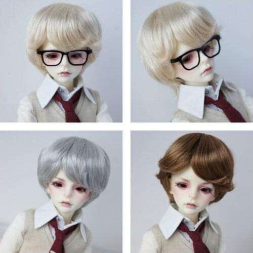 1/4 MSD doll wigs D28053 7-8inch 18-20CM Enfant short cut synthetic mohair B JD wigs 19 Colors availabe