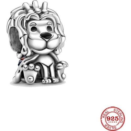 New Original silver color Union Jack Lion Charm bead charm fit european pandora charms bracelet bangles diy jewelry P508