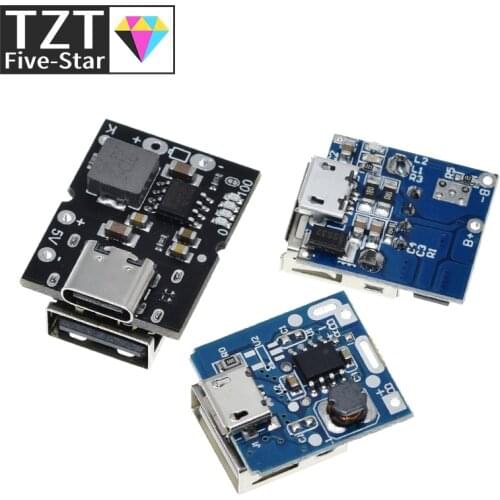 Type-C / Micro USB 5V 1A 2A Boost Converter Step-Up Power Module Mobile Power Bank Accessories With Protection LED Indicator