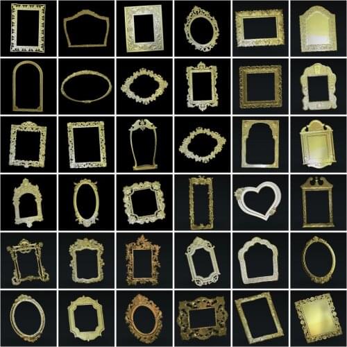 Free shipping 36 pieces relief frame model 3D model artcam type3 cnc engraving STL format files Frame 3