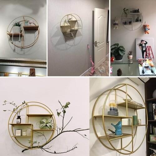 Nordic Creative Minimalist Wall-mounted Wrought Iron Racks Household Small Items Storage Home Decoration Accessories Furnishings