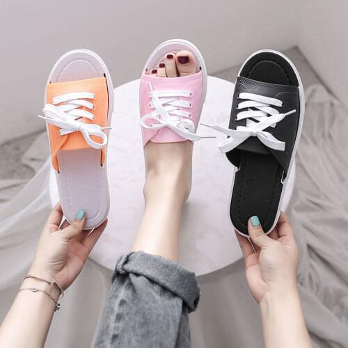 Slippers Womens Foreign Wear Sandals 2021 New Korean Womens Slippers Home Non-slip Sandals and Slippers Womens Shoes