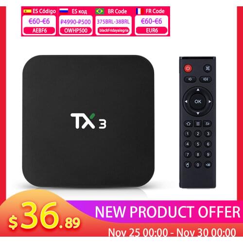 TX3 Android 9.0 New TV Box Amlogic S905X3 Quad Core 4GB 32GB 64GB 8k HD Youtube Smart Media Player Set Top Box PK TX6 TX3 mini