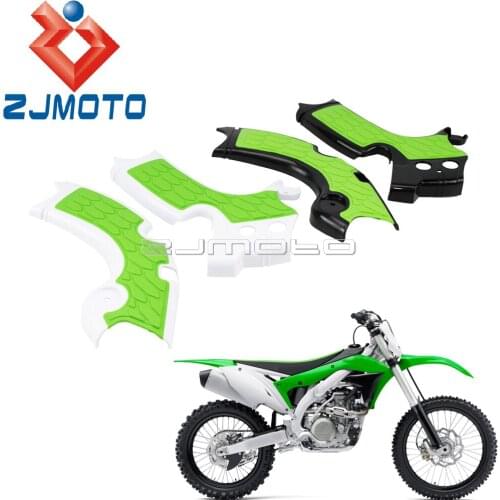 Green Side Frame Guard Custom For Kawasaki KX250 2019 KXF250 KX250F 2015-2017 2018 ABS Plastic Frame Protection Cover