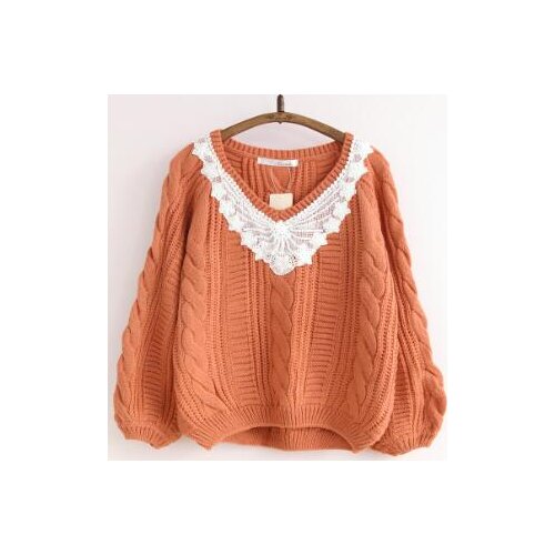 Mori Girl Lace Embroidery Sweater Women Chandal Mujer Casual Pullovers Mori Lolita Jumper Top Femme Oversized Sweaters Spring
