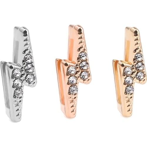 2Pcs/Lot DIY Shinning Lightning Symbol Charm Beads fit Brand Mesh Bracelet Fow Women 10mm Watch Strap Jewelry Gift