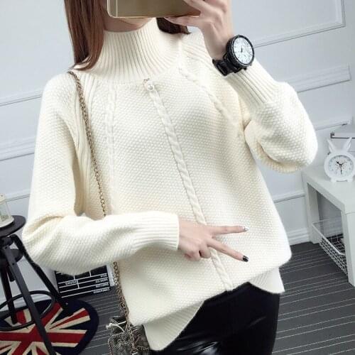 2019 Rushed Blusas De Inverno Feminina Poncho Female Turtleneck Jacket Korean Twist Loose Winter Womens New Bottoming Sweaters