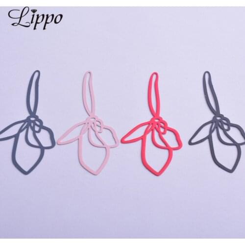 30pcs AB6263 25*50mm Long Flower Charms Pendant