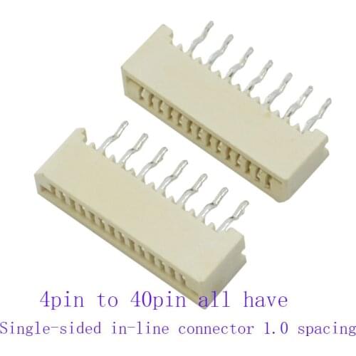 400pcs FFC FPC connector 1mm Kits each size 20pcs 4p 5p 6p 8p 10p 12p 14p 16p to 40p inline