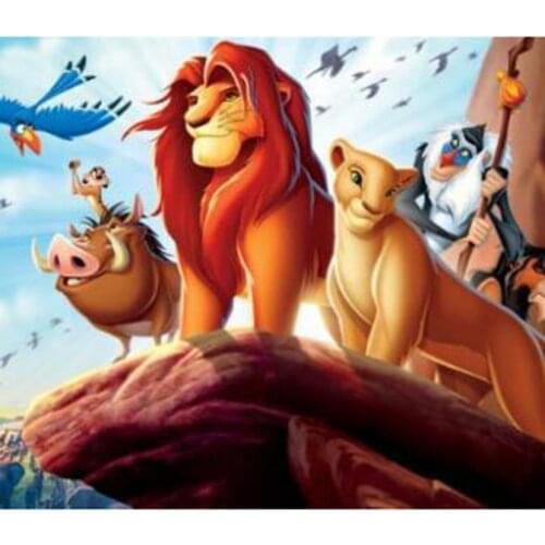 5D DIY Diamond Painting Square Circle Diamond Embroidery Lion King Cross Stitch Mosaic Fawn Bambi Home Decoration Gift WG2742