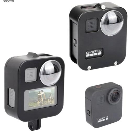 CNC Aluminum protective case Housing Shell Cage Protection Frame with Lens Cap for GoPro Max Action Camera Accessories