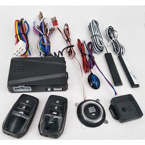 12V Car Alarm Passive Keyless Entry Remote Start/Stop Engine System Central Locking Car Engine Start Stop Button Automotive PKE