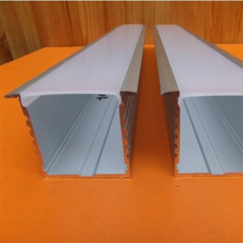 Free Shipping 2m/pcs 25pcs/lot led aluminum profile for led strip with Milky Diffuser or Transparent PC Cover for Led Strip