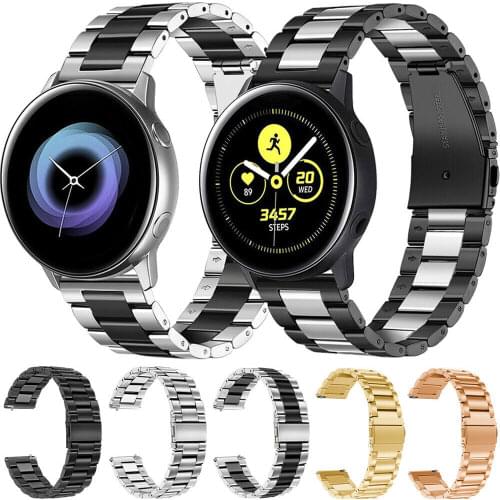 Stainless Steel Straps For Samsung Galaxy Watch 42MM 46MM Active/Active 2 40MM 44MM Smart Bracelet Bands For Gear S3 S2 Correa