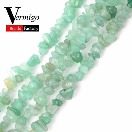 Natural Stone Beads Green Aventurine Irregular Gravel Chip Beads For Jewelry Making 3-5-8-12mm Diy Bracelet Necklace 16inches