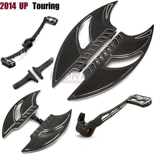 Black Blade Floorboards ultra FLTRU Gear brake Shifter lvers Ultra Classic CVO FLHTCUSE foot boards roadking FLHR 2014-2021