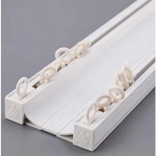 High Load-Bearing Curtain Track Ivory White Mute Pulley Curtain Accessories Curtain Rod