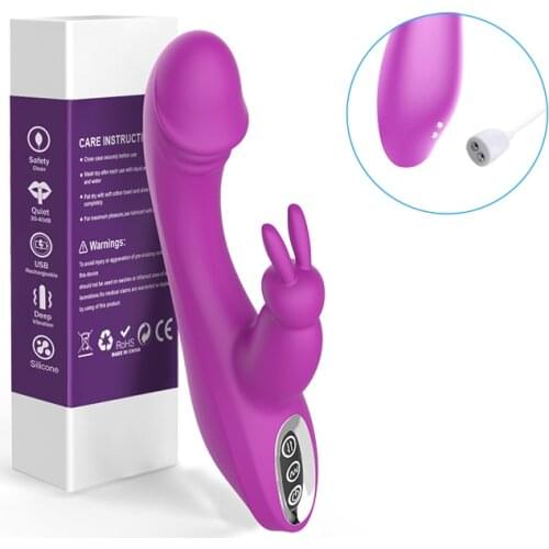 Rabbit G Spot Dildo Vibrator Sex Toys for Women Adult Couples Double Penetration Anal Clitoris Stimulator Sexual Product