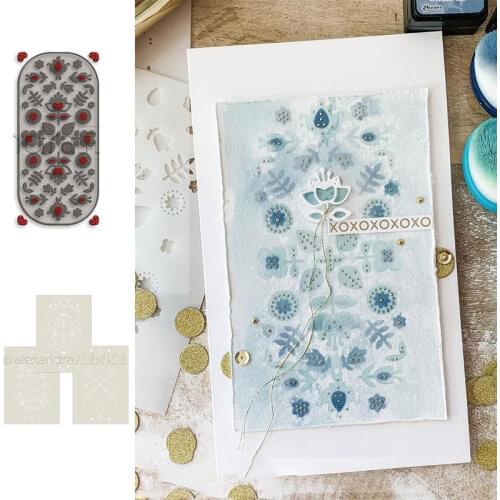 Florale Folk Art Die Metal Cutting Dies Stencils for Scrapbooking Stamp Photo Album Decorative Embossing Cut Die DIY Paper Cards