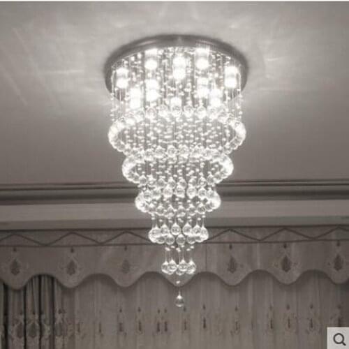 Crystal lamp living room lamp luxury atmosphere round simple modern restaurant villa hotel lobby crystal large chandelier led