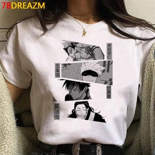 Jujutsu Kaisen Yuji Itadori clothes summer top men plus size graphic tees aesthetic japanese top tees white t shirt aesthetic