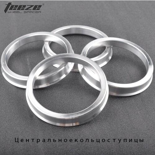 TEEZE - (4 Pieces/Set) Aluminum Alloy Wheel Center Hub Ring 64.1 to 60.1 Tire Accessories Spigot Rings