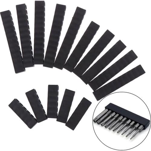 5Pcs Set 6/10/12 Holes Hex Shank Screwdriver Bit Holder Plastic Screwdriver Head Storage Drill Bit Stand For Power Accessories