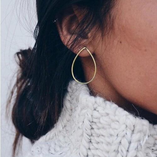 Korean Simple Earrings Sweet Temperament Metal Water Drop Statment Earrings For Women And Girls Women Earring Drop