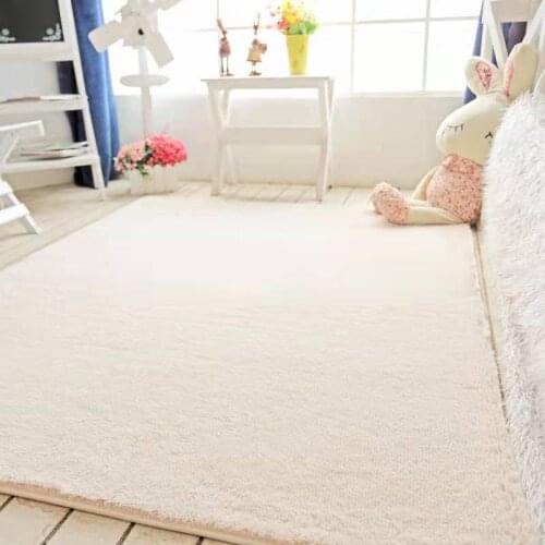 Silk Wool Short Hair Carpet Bedroom Full Shop Living Room Coffee Table Plush Floor Mat Household Bedside Blanket Bay Window Mat