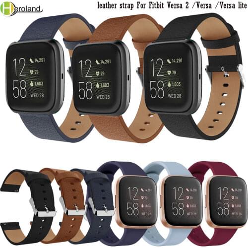 Leather Watch Band Straps for Fitbit versa 2 Band silicone Bracelet Smart wristbands for Fitbit versa lite / versa wrist band
