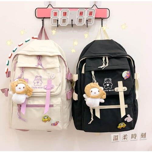 Elementary Cute Childrens Women Backpack Female Waterproof School Bags for Teenagers Student Travel Backpacks Ladies Ruckpack