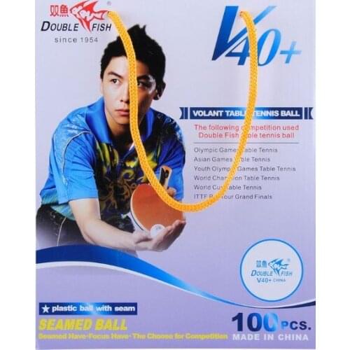 Double Fish white new V40+ Training New Material Seamed pp Ball Table Tennis ball ping pong ball 100pcs/box